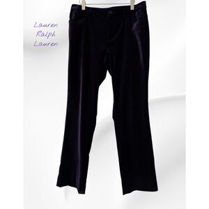 Lauren Ralph Lauren Purple Velour Pants Women’s Size 18 Straight Leg